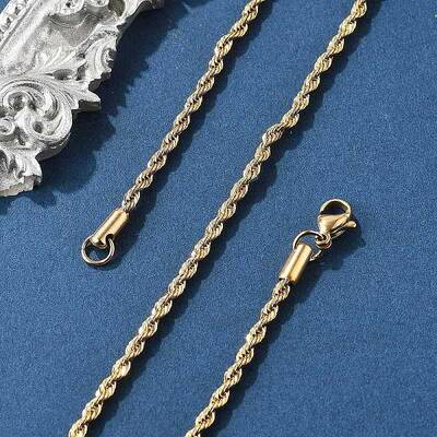 304 Stainless Steel Rope Chain Necklaces