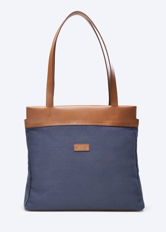 Tropez Canvas Shoulder Handbag | Color: Navy Blue