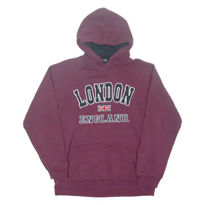London England Womens Purple Hoodie L