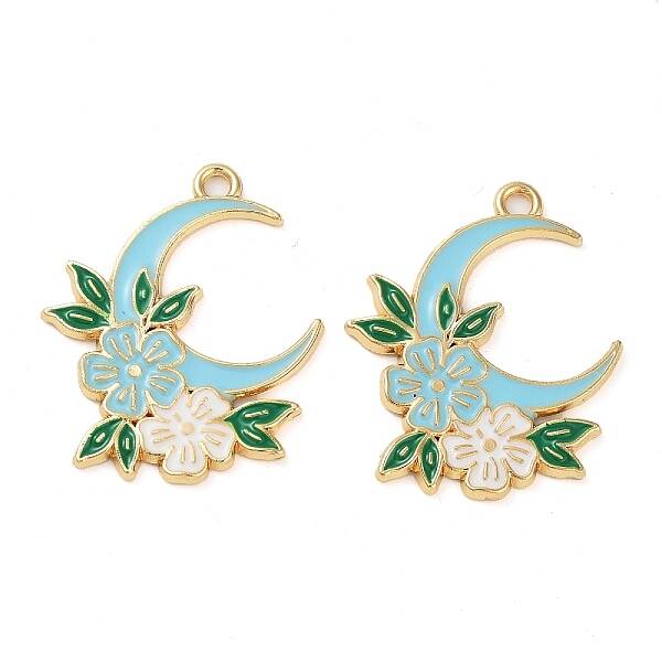 Rack Plating Alloy Enamel Pendants