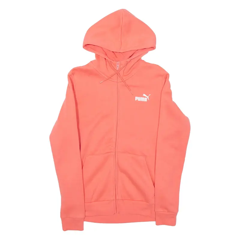 PUMA Womens Pink Hoodie Full Zip M