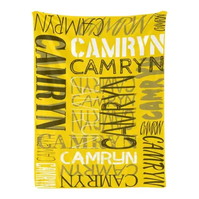 Personalized Name Gold Color Blanket Gift For Kid - Aperturee