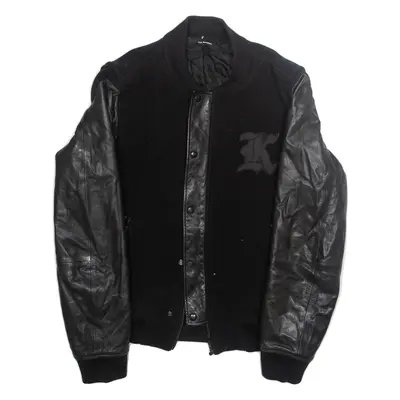 THE KOOPIES Boys Varsity Jacket Black L