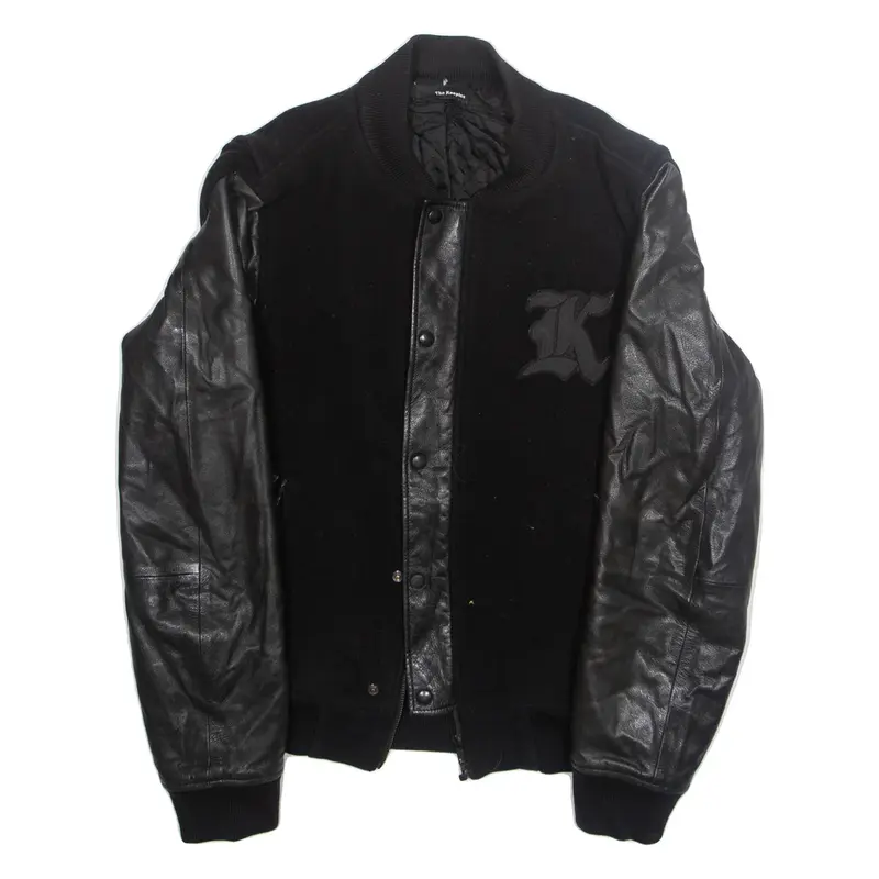 THE KOOPIES Boys Varsity Jacket Black L