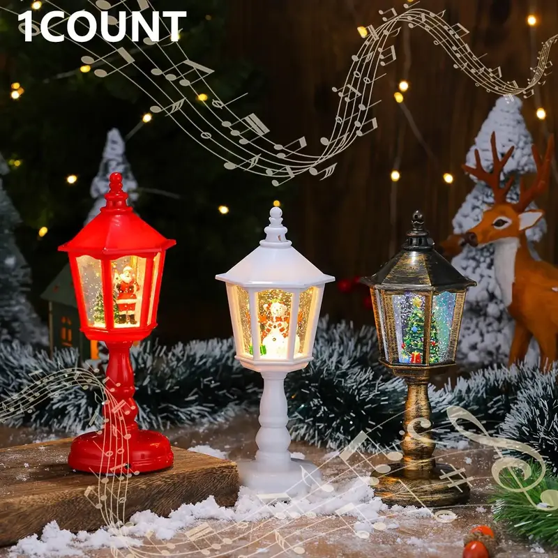Christmas Themed Light, 1 Count Snowman & Tree & Santa Claus & Windmill Design Lamp, Decorative Light for Home Party Festival...