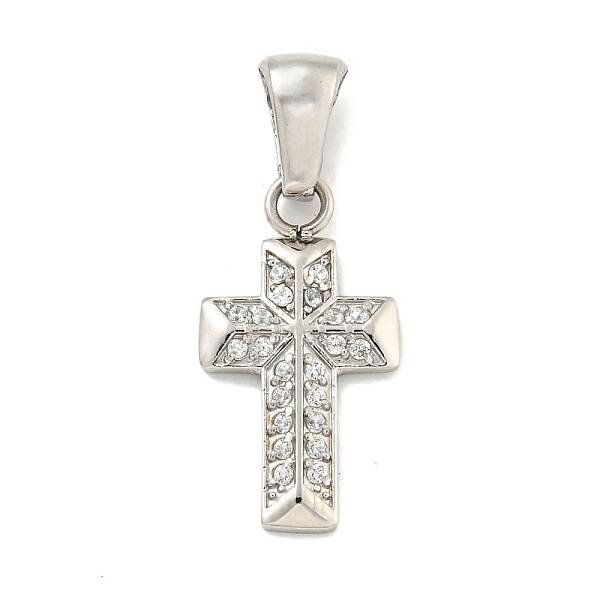 304 Stainless Steel Cubic Zirconia Pendants