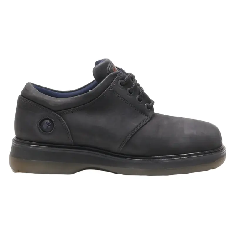 CAMEL Derby Shoes Black Leather Mens UK 7