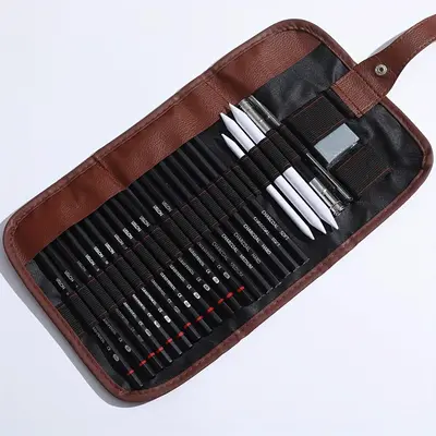 Sketching Pencil Set, Drawing Pencils and Sketch Kit, Artist Kit Includes Charcoal Pencils, Paper Erasable Pen, Sketch Pencil...