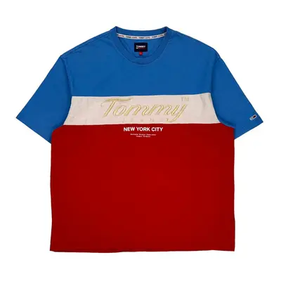 New York City Tommy Jeans Spellout T-Shirt - XL Multicoloured Cotton