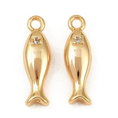 Ocean Theme Brass Micro Pave Cubic Zirconia Pendants