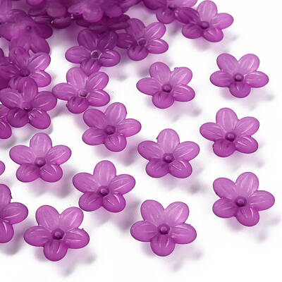 Frosted Acrylic Bead Caps