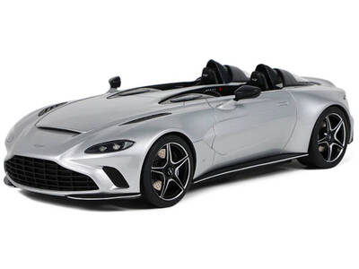 2020 Aston Martin V12 Speedster Silver Metallic 1/18 Model Car by GT Spirit