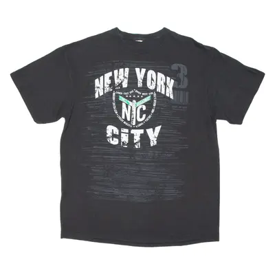 New York City Mens T-Shirt Black USA XL