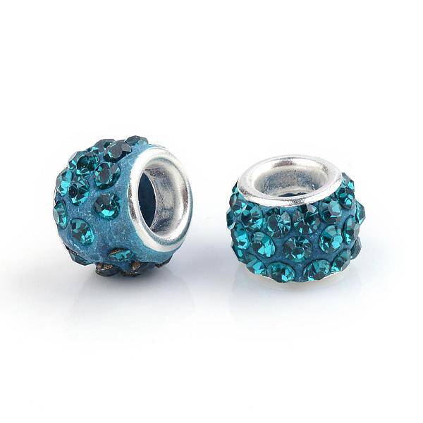 Polymer Clay Rhinestone European Beads