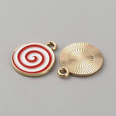 Christmas Themed Alloy Enamel Pendants