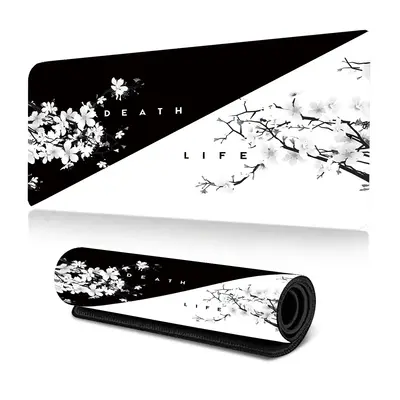 Sakura Pattern Game Mouse Pad, Large Size Waterproof Mousepad with Non-slip Rubber Base, Keyboard Mat For Gaming And Office