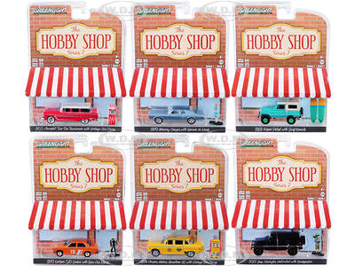 The Hobby Shop Series 7 Set of 6 pieces 1/64 Diecast Model Cars by Greenlight