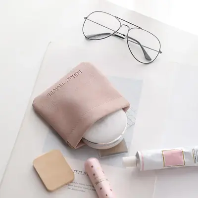 Portable Coin Purse, 1 Count Cute Solid Color Change Purse for Women & Girls, Travel Lipstick Key Storage Bag