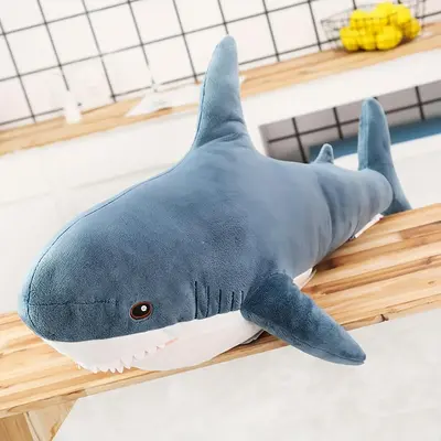 Cartoon Shark Design Plush Toy, Cute Fun Stuffed Shark Plush Toy, Soft and Comfy Plush Toys for Kids and Adults, Cute Gifts ...