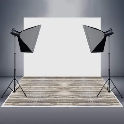 Classic Light Grey Texture Wood Rubber Floor Mat - Aperturee