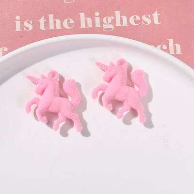 Flocking Resin Pendants