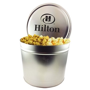 13 Customized Two Gallon Popcorn Tin - Trio Popcorn - 3 Flavors