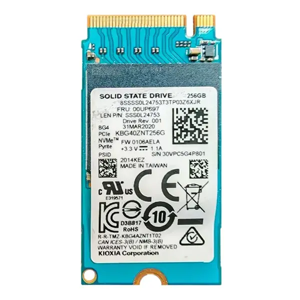 00UP697 Lenovo 256GB Triple-Level Cell PCI Express 3.0 x4 NVMe M.2 2242 Solid State Drive