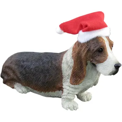 Sandicast Sitting Basset Hound Christmas Tree Ornament
