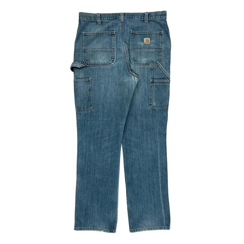 Relaxed Fit Carhartt Double Knee Carpenter Jeans - 36W 32L Blue Cotton Blend | Size: 36″ waist