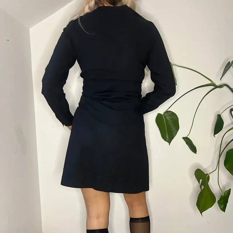 Unbranded Shirt Dress - Medium Black Cotton