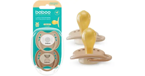 Baboo Round lattice with pacifier case Au Naturale 0-6m 2pcs