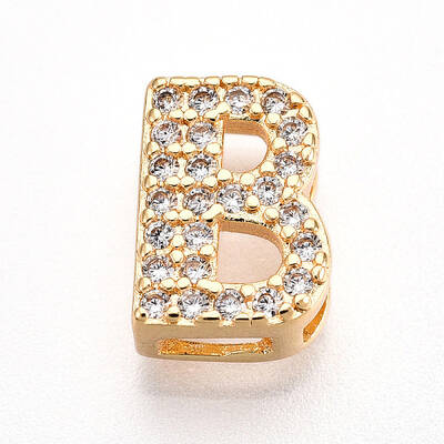 Brass Micro Pave Cubic Zirconia Charms