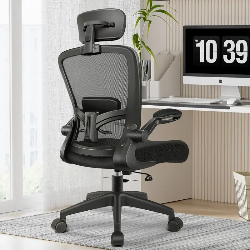 [Black Friday & Cyber Monday]Office Chair, Headrest Desk Chair with Adjustable Lumbar Support, Home Office Swivel Task Chair ...