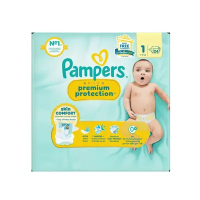 Pampers Premium Layers Size 1 2-5kg x24
