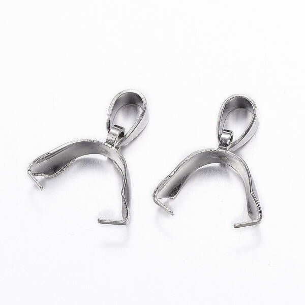 Tarnish Resistant 304 Stainless Steel Pendant Pinch Bails