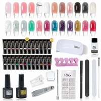 DUOLINGDAI Professional Polygel Nail Kit with UV Light, Builder Gel, Long-lasting 28 Days Polish, Includes Nude Pink Shades, ...