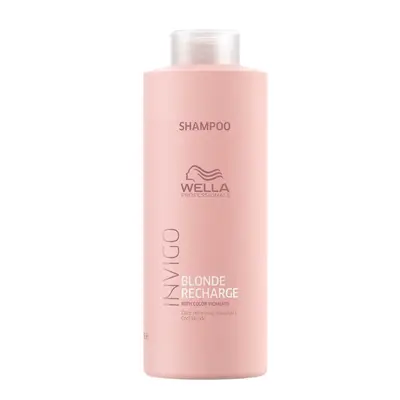 Wella Professionals Invigo Blonde Color Recharge Shampoo for Cool Blonde Hair 1000 ml