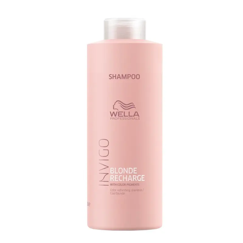 Wella Professionals Invigo Blonde Color Recharge Shampoo for Cool Blonde Hair 1000 ml