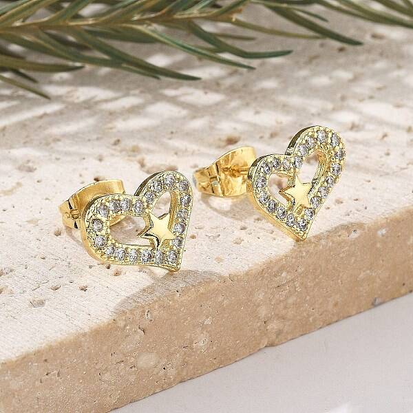 Brass Stud Earrings