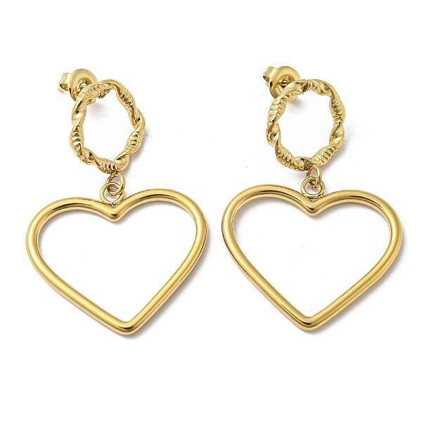 Ion Plating(IP) 304 Stainless Steel Dangle Stud Earrings