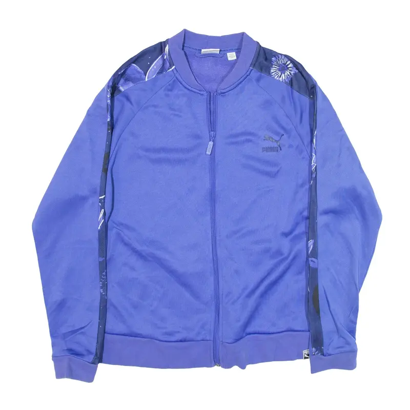 PUMA Track Jacket Purple Floral Womens UK 16