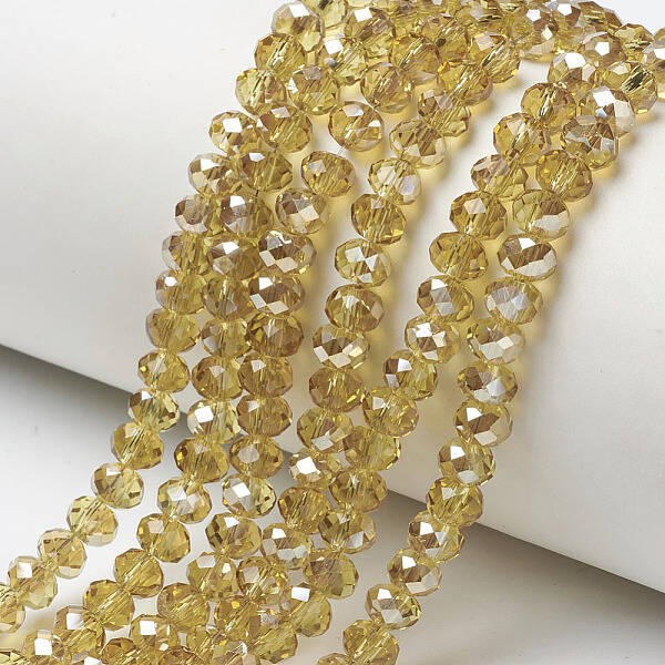 Electroplate Glass Beads Strands