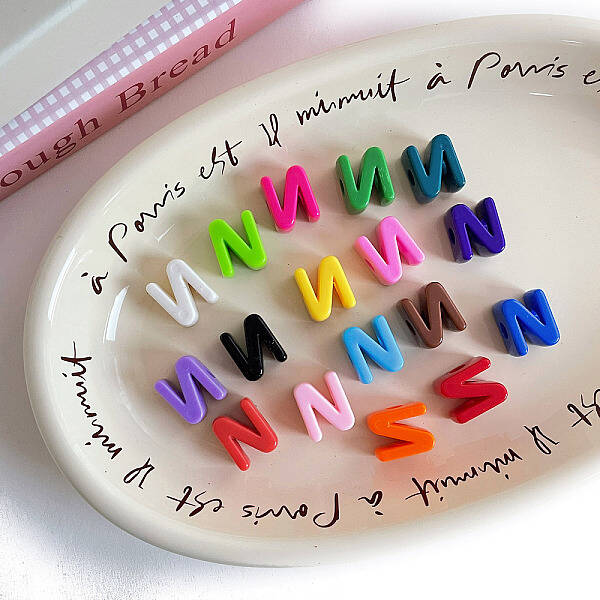Opaque Acrylic European Beads