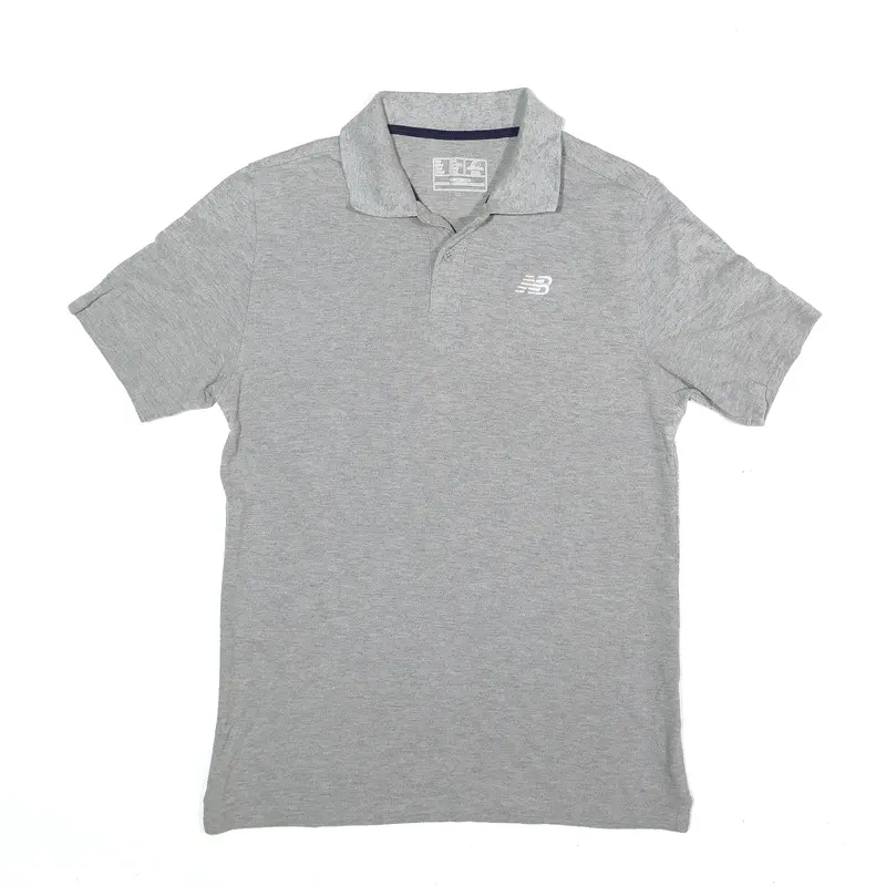 NEW BALANCE Grey Polo Shirt S