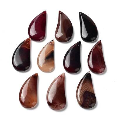 Dyed & Heated Natural Agate Pendants