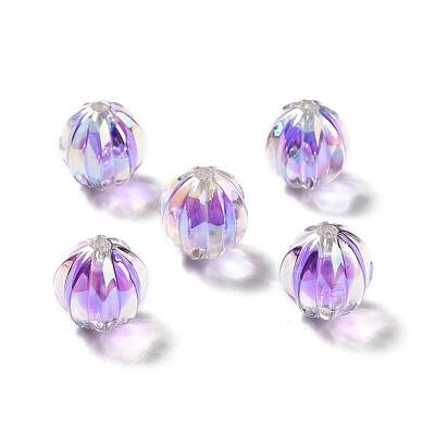 Two Tone UV Plating Rainbow Iridescent Acrylic Beads