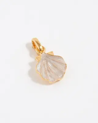 Pendant Ariel Mini Charm Gold-White | Color: GOLD WHITE | Size: U
