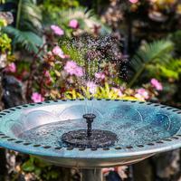 AISITIN Solar Bird Bath Fountain Pump, 1.5W Solar Bird Bath Fountain Pump with 6 Nozzles, Solar Fountain Pump for Garden, Pon...