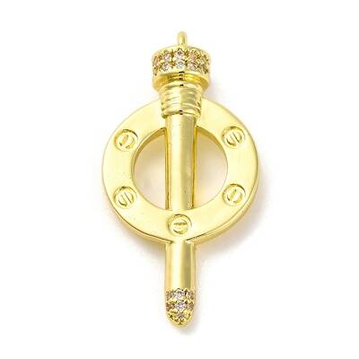 Brass Pendants with Cubic Zirconia