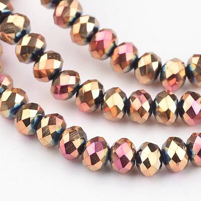 Electroplate Glass Beads Strands